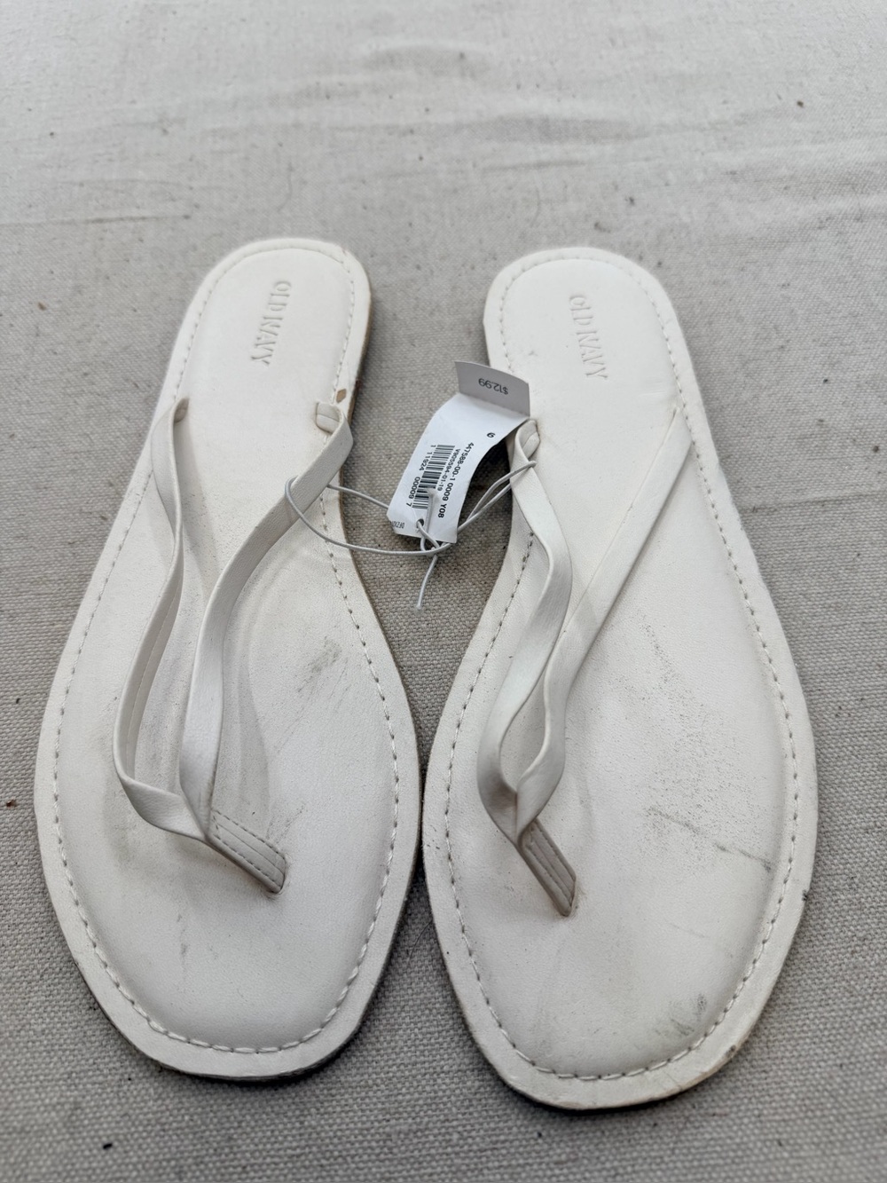 NWT Old Navy White Thong Sandals